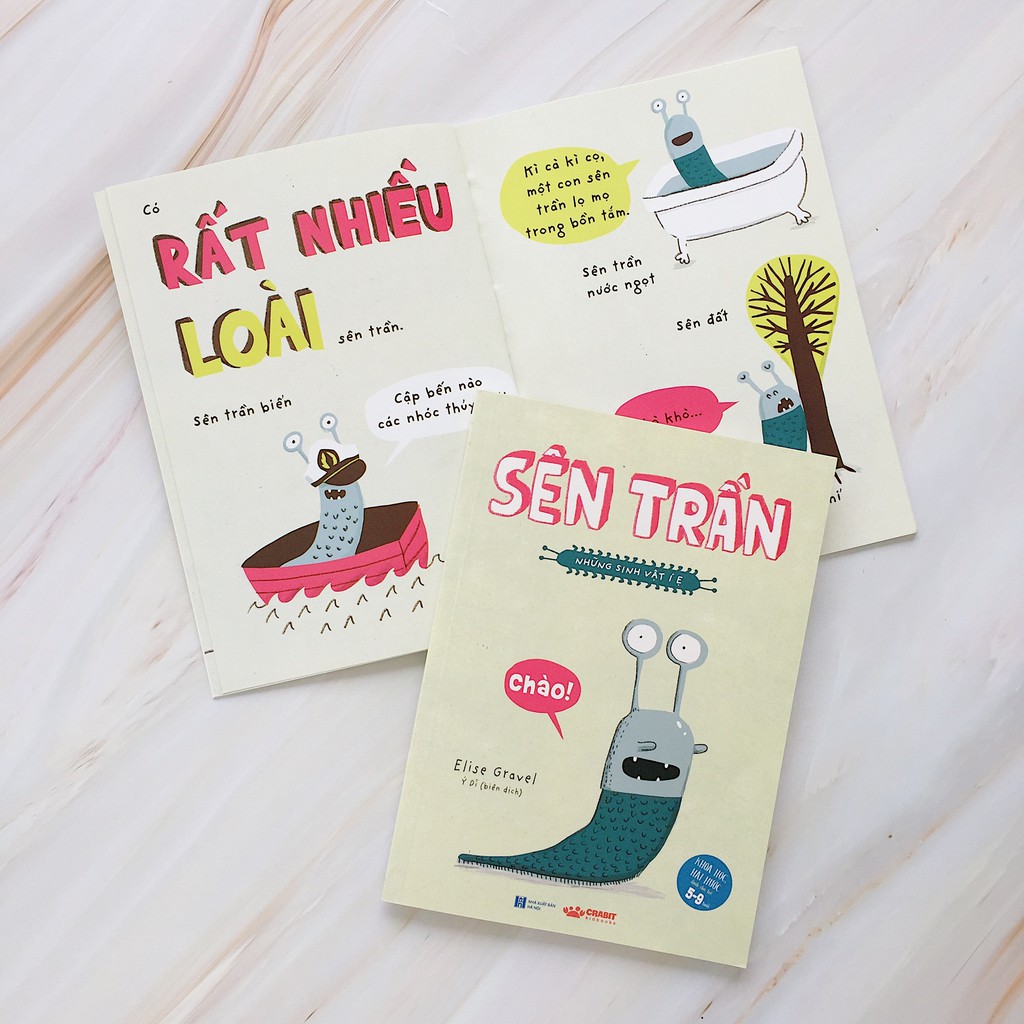 Sách - Những sinh vật í ẹ - Sên trần - Nhận biết con vật cho bé - Khoa học vui nhộn - Crabit Kidbooks