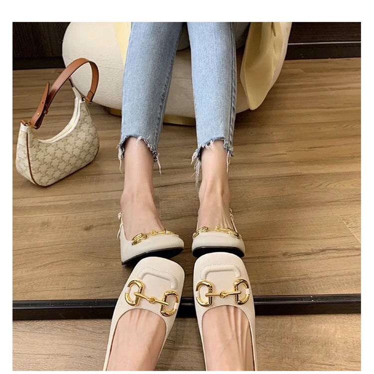 Giày Cao Gót Mũi Vuông Thiết Kế Mới 2022 Kiểu Pháp