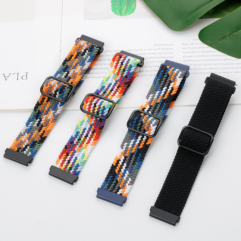 Dây Đeo Bằng Nylon Co Giãn Có Thể Điều Chỉnh Cho Đồng Hồ Thông Minh Huawei GT3 42mm 46mm Samsung Galaxy Watch 4 3 band