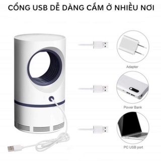 Đèn bắt muỗi hình trụ cổng Usb - Máy bắt muỗi ruồi thông minh diệt côn trùng bảo vệ sức khỏe gia đình