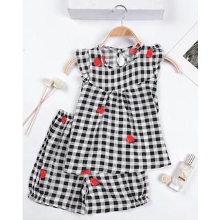 Bộ lanh lụa size đại cho bé gái