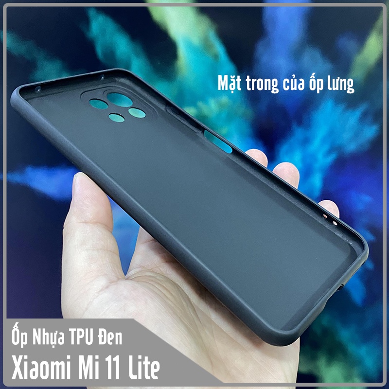 Ốp lưng cho Xiaomi Mi 11 Lite 4G - 5G - NE TPU dẻo đen nhám, che Camera
