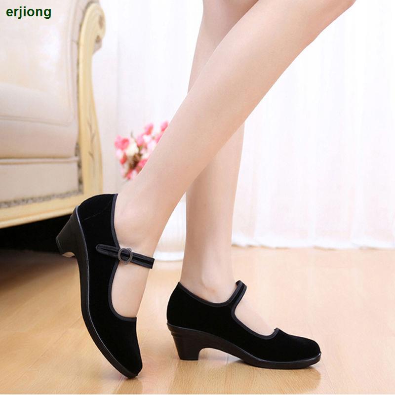 Giày Khiêu Vũ Đế Mềm Thắt Dây Chất Liệu Nhung Thời Trang Cho Nữ