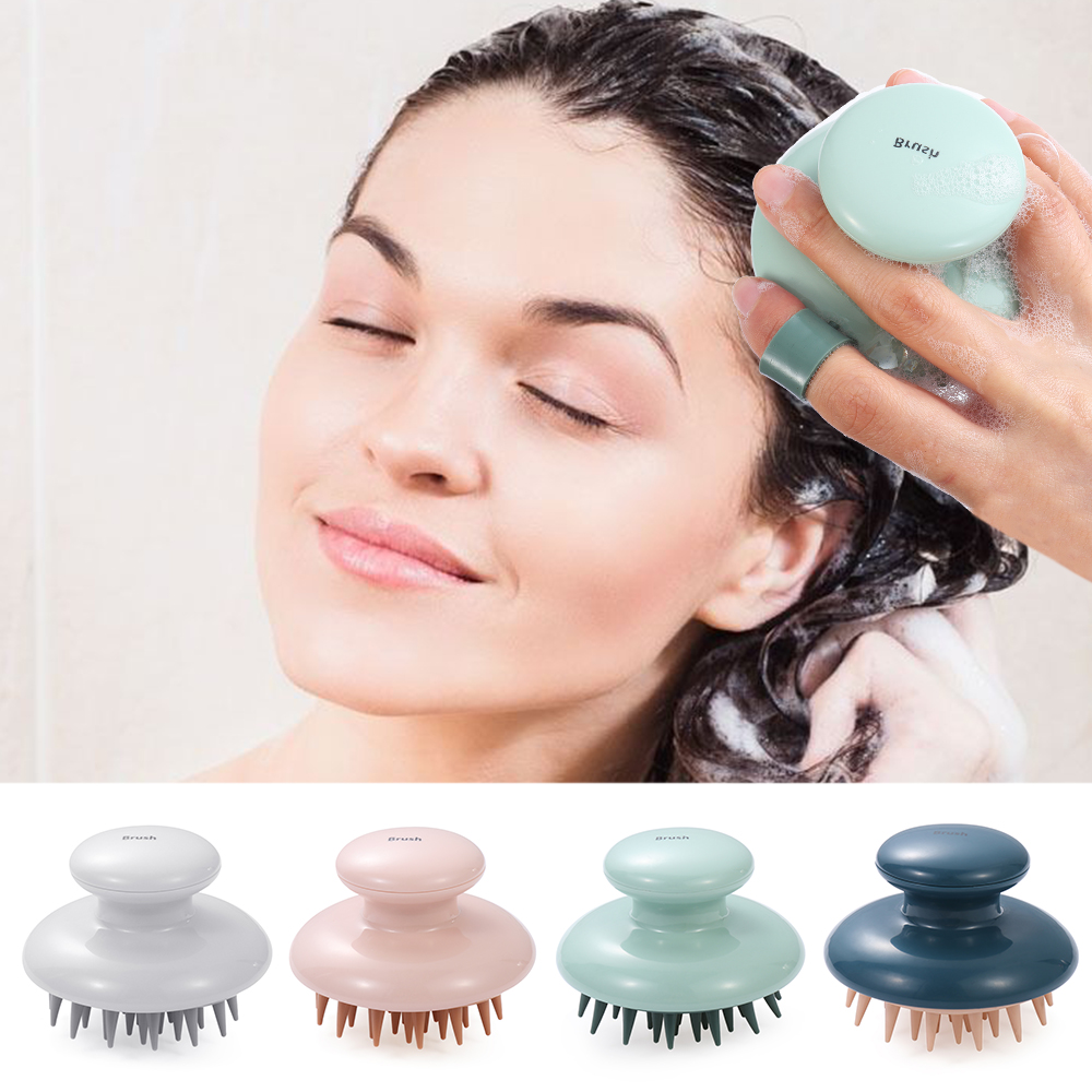 Bàn Chải Silicone Cầm Tay Mát Xa Da Đầu Khi Tắm Tiện Dụng