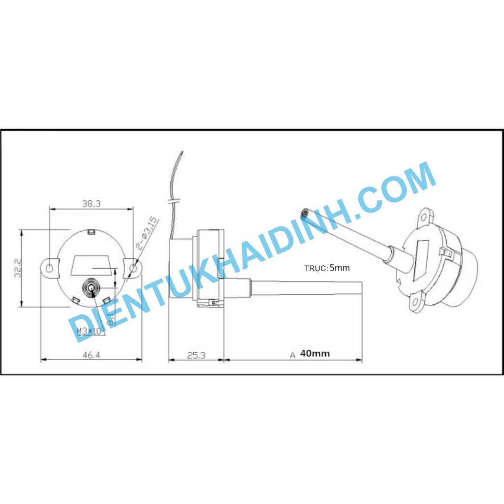 đông cơ giảm tốc JS30 12V48RPM, trục nhôm dài 4cm kde3509