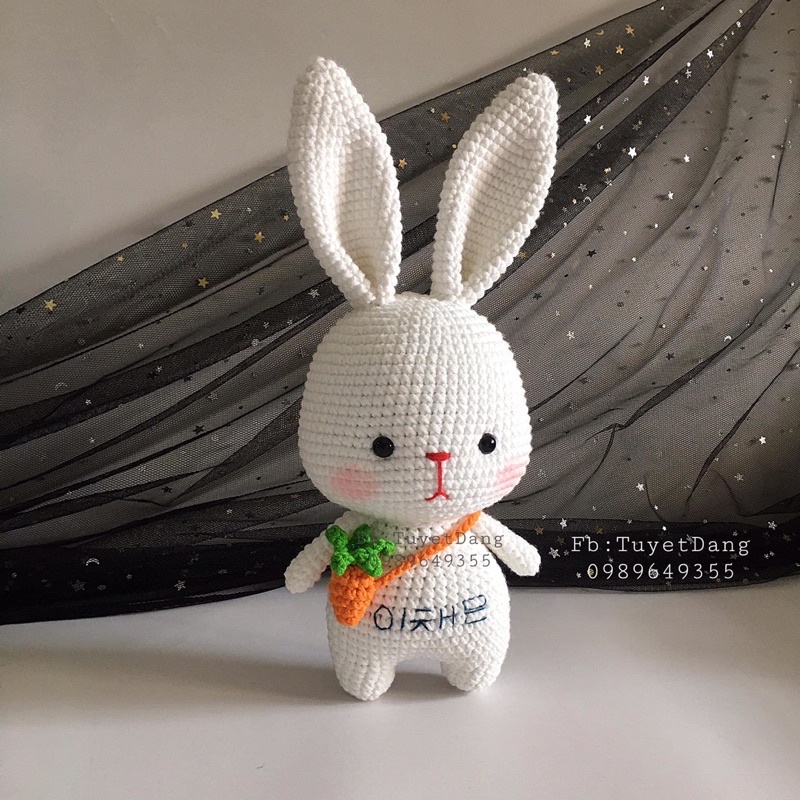 THÚ MÓC LEN HANDMADE - Thỏ bunny nhồi bông