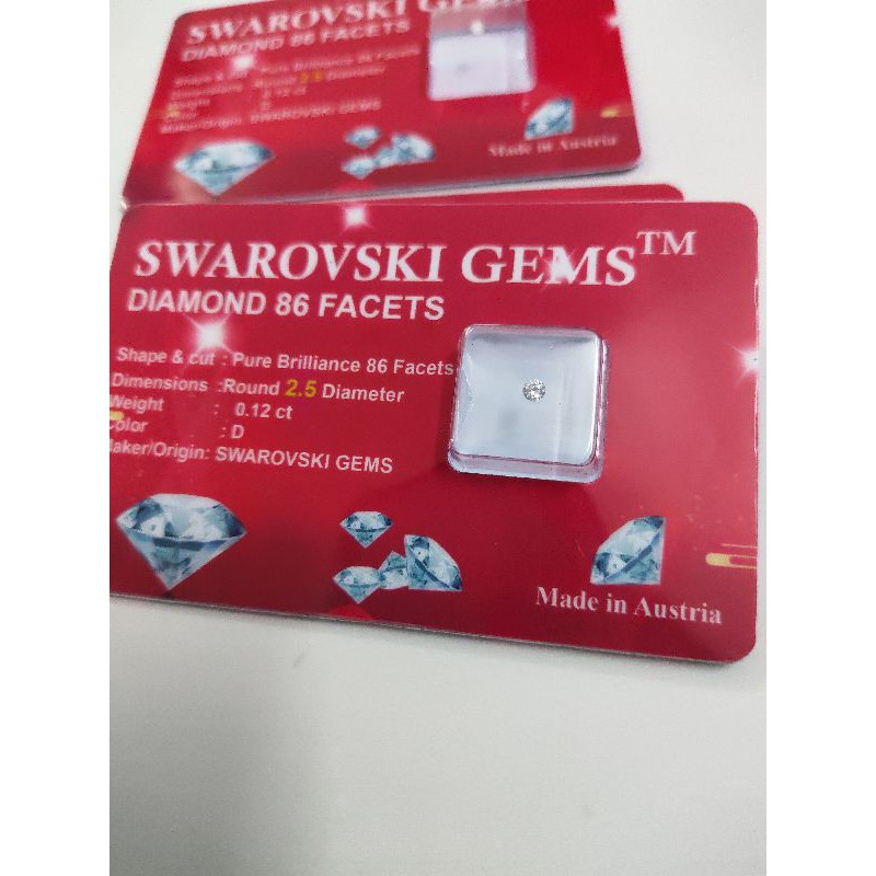 Đá đính răng vỉ đỏ - kim cương nhân tạo - Loại cao cấp siêu sáng