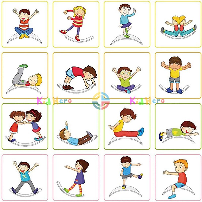 Ván Thăng Bằng Yoga Cho Trẻ Em Theo Bài Tập Montessori, Ván Bập Bênh Đa Năng - Dòng Sản Phẩm Kích Hoạt Não Không Gian