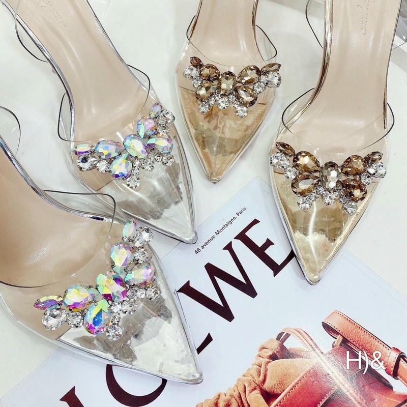 GÓT ĐŨA MICA MŨI NHỌN ĐÍNH ĐÁ 9p