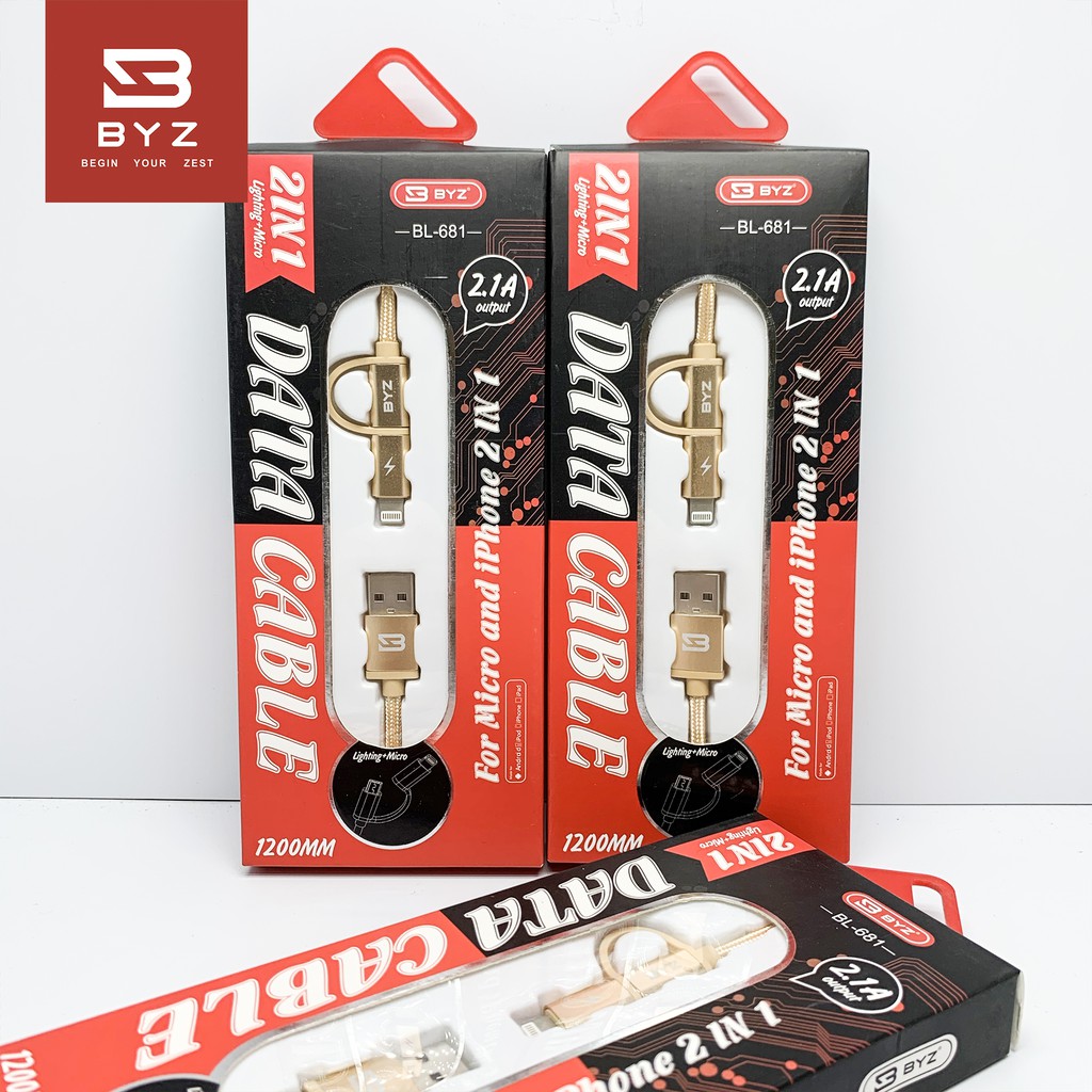 CÁP SẠC 2 CỔNG BYZ BL-681