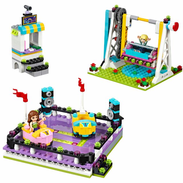 Lego friends- TRÒ CHƠI XE ĐIỆN ĐỤNG & ĐU QUAY