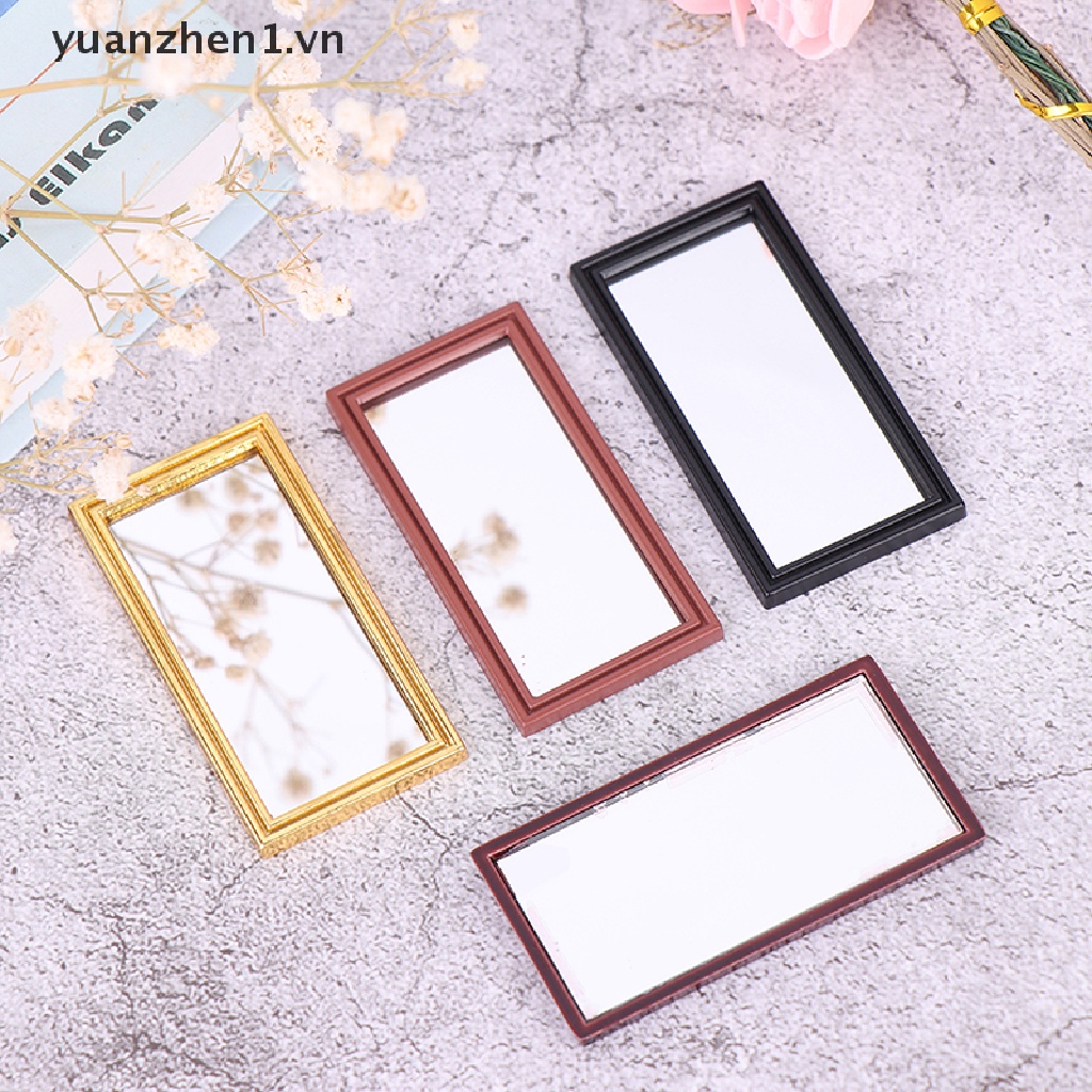 1 Gương Dán Tường Trang Trí Nhà Búp Bê Tỉ Lệ 1 / 12