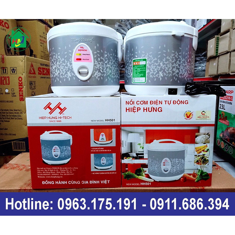 [Mã ELFLASH5 giảm 20K đơn 50K] Nồi Cơm Điện Hiệp Hưng 1.2L HH501/HH105