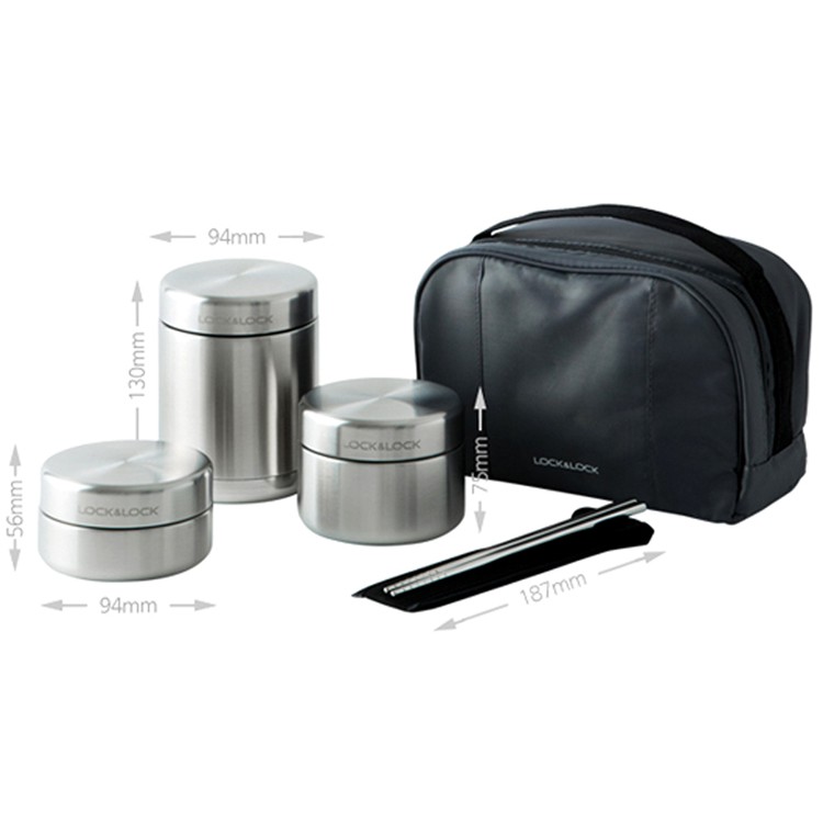 Bộ Hộp Cơm giữ nhiệt Lock&Lock Thermal Lunch Box LHC8016