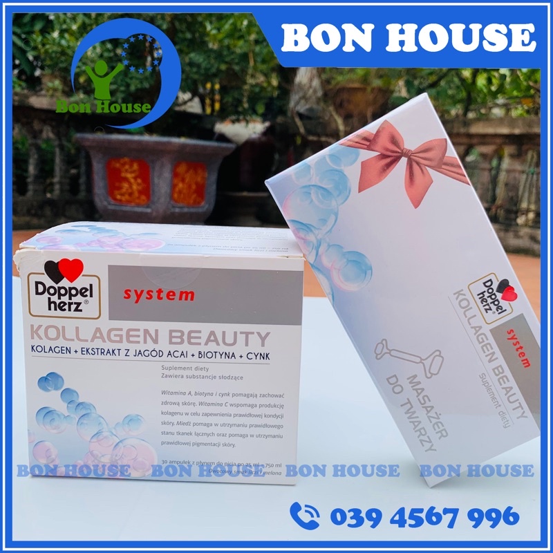 HỘP KOLLAGEN BEAUTY THUỶ PHÂN 30 ống COLLAGEN DOPPELHERZ