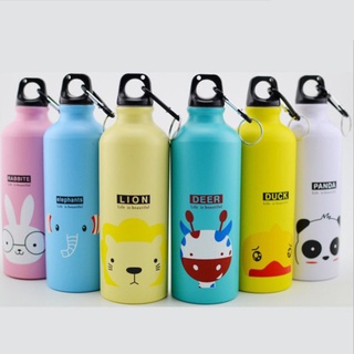 【Giảm giá lớn】Bình nước thể thao bằng nhôm họa tiết hoạt hình dễ thương dành cho bé