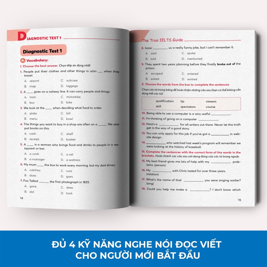 Sách - The True Ielts Guide - Cẩm Nang Hướng Dẫn Tự Học IELTS Chuẩn Cho Người Mới Bắt Đầu - Tặng Tài Khoản Học Tập