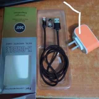 Cáp sạc nam châm 3 chân cao cấp