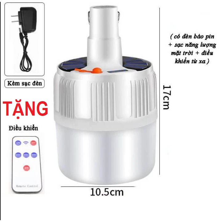 Đèn Năng lượng Mặt trời đèn Led tích điện 100w có điều khiển từ xa-V50 - tiếp kiệm chi phí và tiện lợi