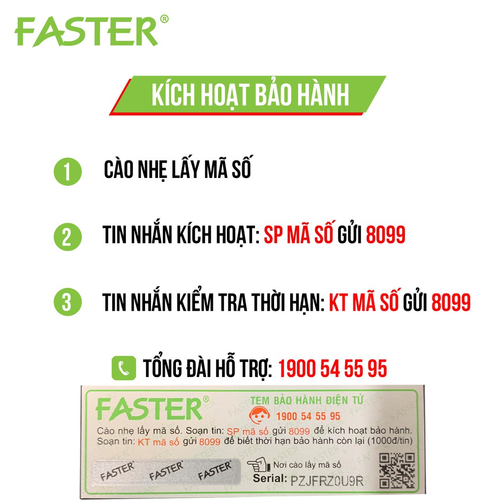 Máy hút mùi FASTER FS 3688SS size 70/90cm Bảo hành Chính hãng 24 tháng
