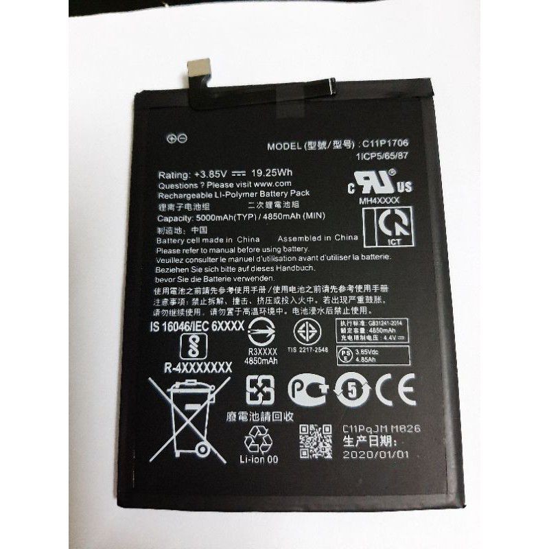 pin Asus Zenfone Max Pro (M1)/ ZB602KL/ 5000mAh/ C11P1706 bảo hành 6 tháng
