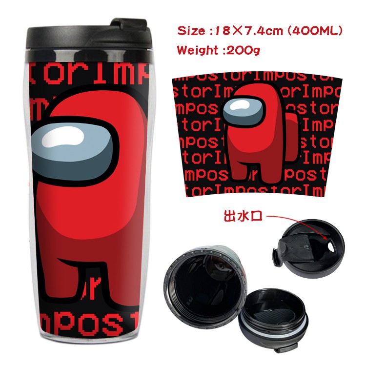 Among Us Impostor Game Large-capacity Double-layer Exquisite Cartoon Sports Bottle Boy and Girl Creative Water Cup Gift