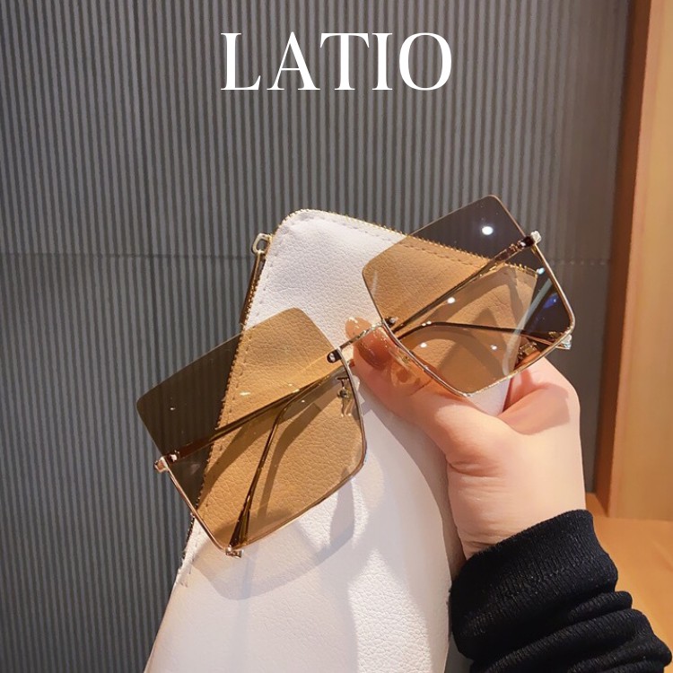 Kính mát nữ cao cấp LATIO kính mát thời trang với thiết kế không viền mắt kính Vuông tạo sự Sang Chảnh &amp; Cá Tính - KM26