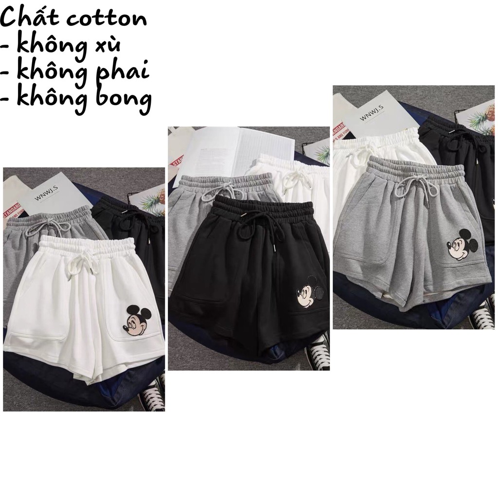 [Mã FAMAYWA giảm 10K đơn 50K] Quần đùi unisex ⚡️ FREE SHIP ⚡️ Quần short cotton nam nữ ống rộng màu đen trắng xám | BigBuy360 - bigbuy360.vn