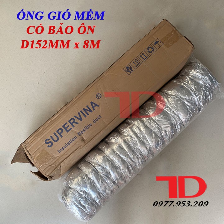 Ống gió mềm có bảo ôn D152mm x 8m