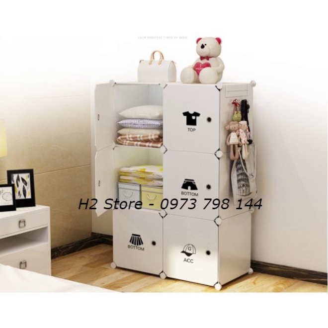 TỔNG KHO TỦ NHỰA LẮP GHÉP 6 Ô CỬA THỜI TRANG ĐỂ ĐỒ ĐA NĂNG THÔNG MINH sâu 47cm