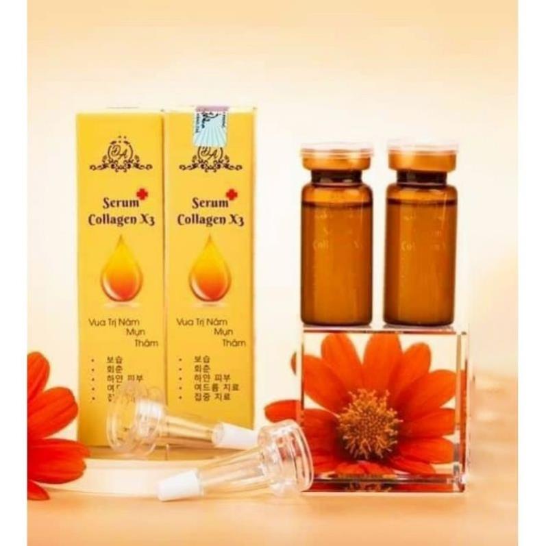 Serum Collagen X3 Dưỡng Trắng Da Mặt Ngừa Mụn, Nám Thâm 20 ml - HANA SHOP