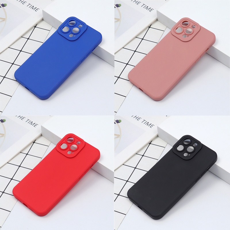 Ốp điện thoại silicon mềm bảo vệ camera chống sốc cho iPhone 13 12 11 Pro Max 7 8 6 6s Plus SE 2020