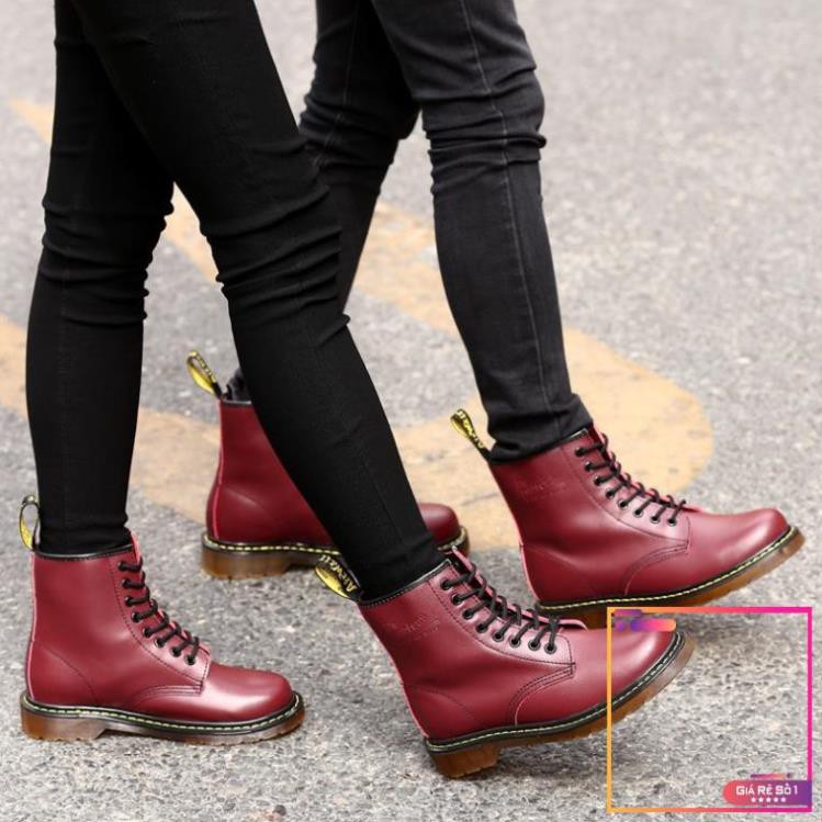 Giày bốt kiểu cao bồi Dr. Martens1460 màu trắng thời trang phong cách retro dành cho nam và nữ  -V1