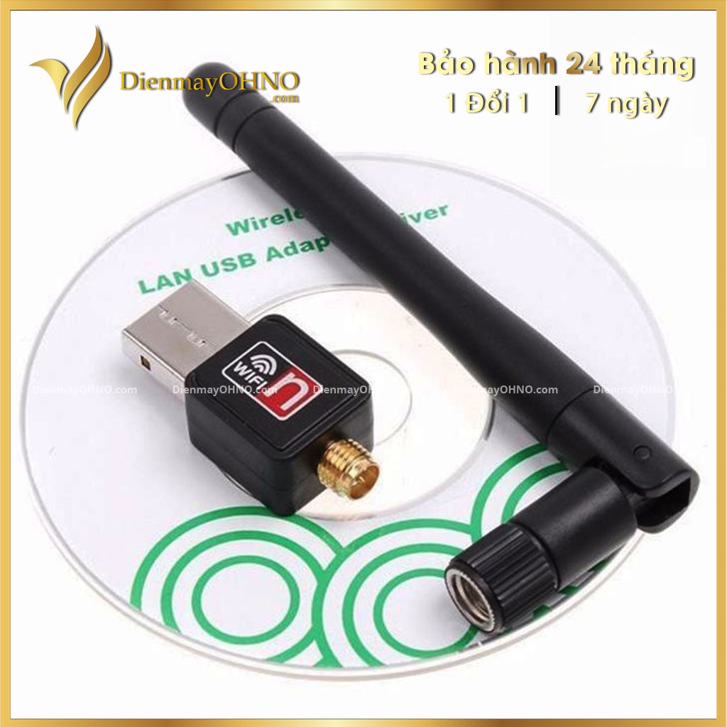 USB Thu Sóng Wifi Không Dây 802.11N Có Ăng Ten Cho Máy Tính Bộ Chuyển Đổi USB Cao Cấp - OHNO Việt Nam