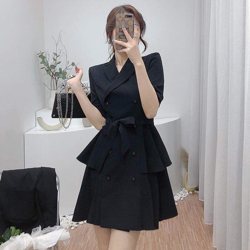 Đầm vest công sở xòe thanh lịch Black Dress | BigBuy360 - bigbuy360.vn