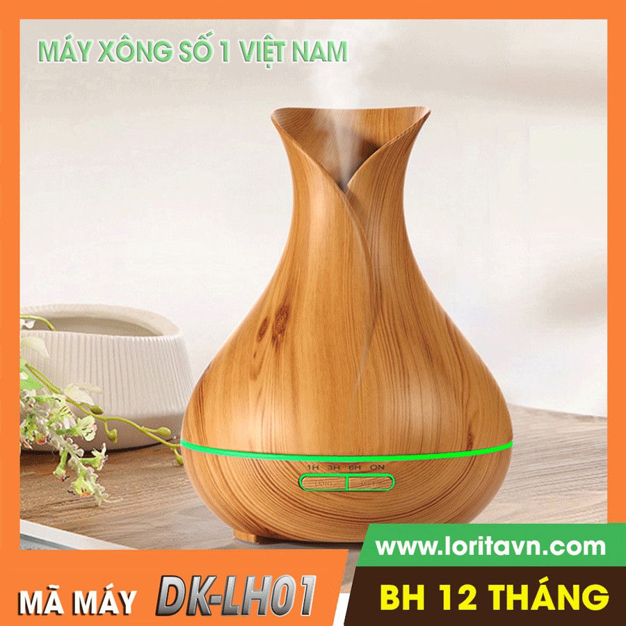 [BẢO HÀNH 12 THÁNG] Máy xông tinh dầu, phun sương tạo ẩm, khuếch tán siêu âm cao cấp LORITA tích hợp Remote #