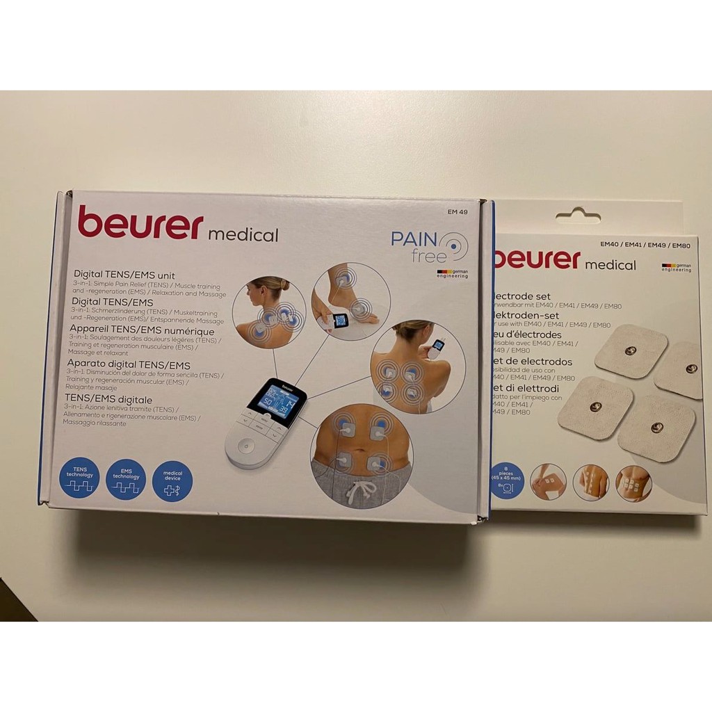 Máy mát xa xung điện, điện châm kỹ thuật số Beurer EM80 - Đức bảo hành chính hãng 2 năm