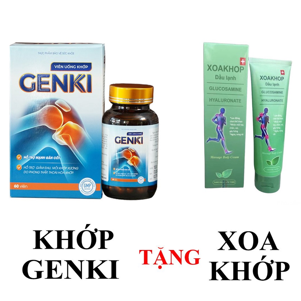 ✅ Xương Khớp Genki [Chính Hãng] ❤️ Tặng Xoa Khớp Dầu Lạnh ✅ Đau nhức xương khớp thoái hóa thoát vị