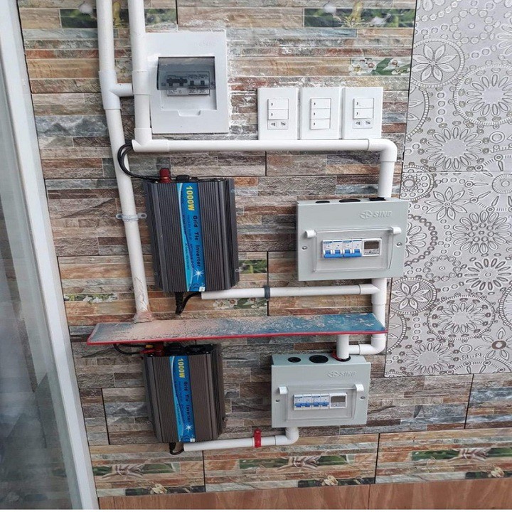 bộ hòa lưới , biến tần inverter hòa lưới 1000W  hòa lưới năng lượng mặt trời 10.8-30VDC