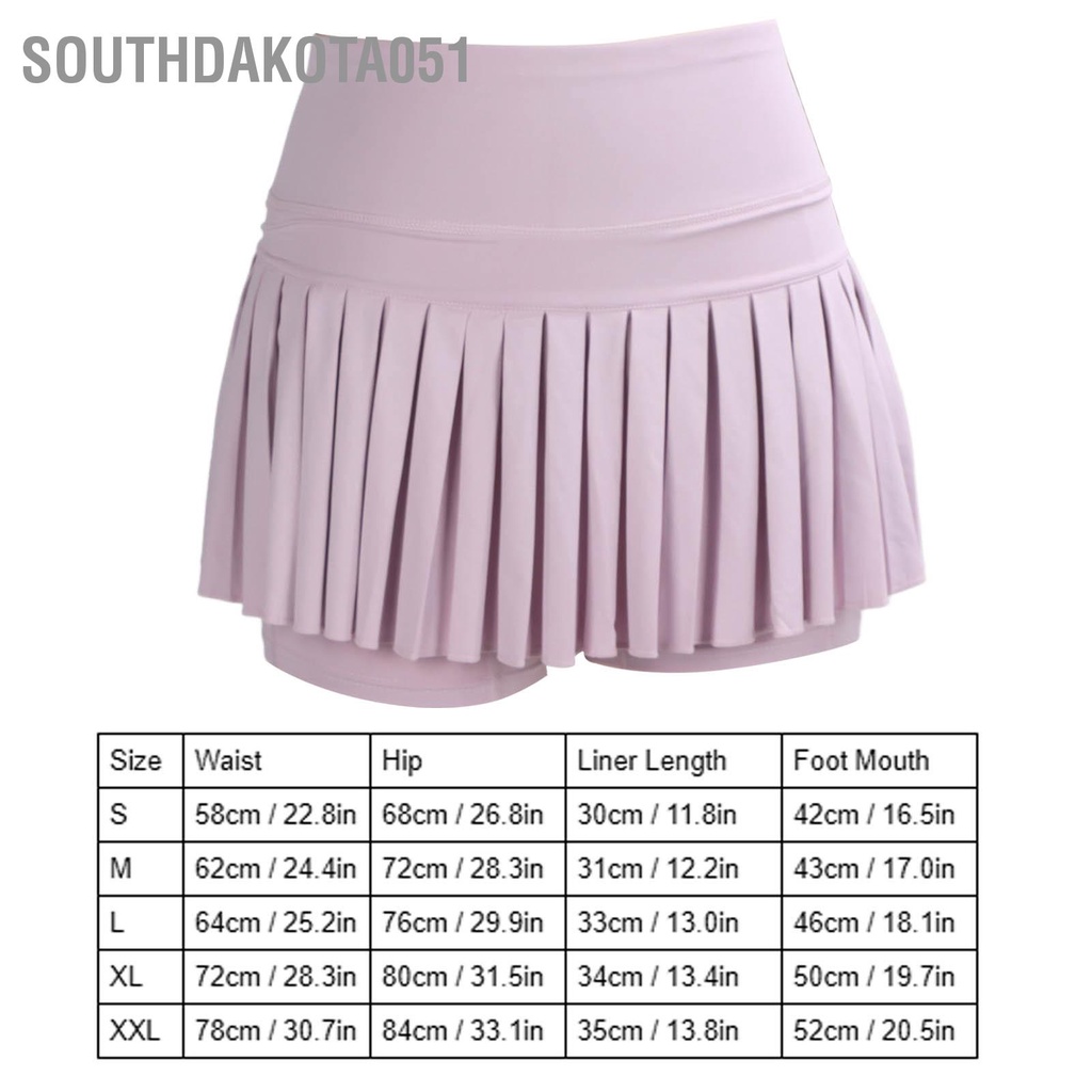 [Hàng HOT] Chân Váy Ngắn Tập Thể Thao Cho Nữ thoáng khí có túi để tennis chạy bộ Đi đường dài màu hồng【Southdakota051】