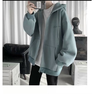 Áo khoác nỉ ngoại form rộng chuẩn unisex phong cách basic ZIPPER trơn 2022