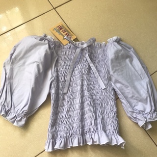 Áo kiểu trễ vai nơ