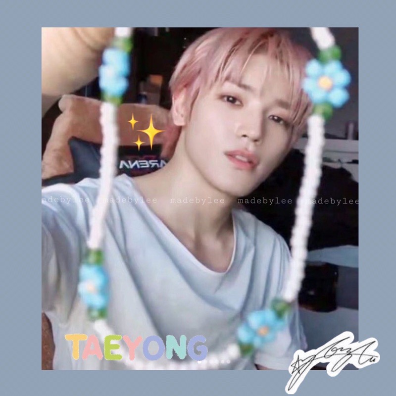 Vòng Tay Hạt Cườm Cheap moment Taeyong NCT handmade Vòng tay Hoa Daisy xỏ hạt co giãn MADEBYLEE
