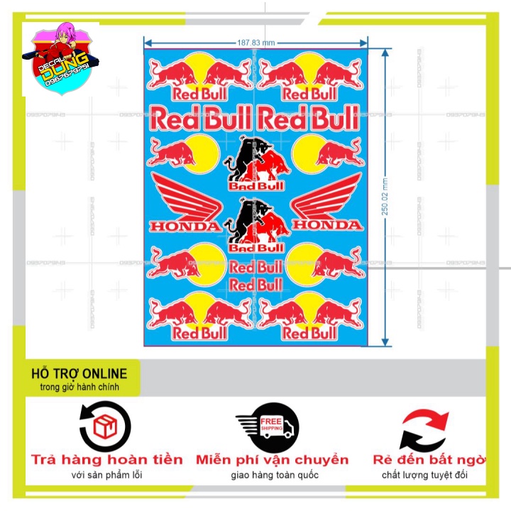 LOGO STICKER DÁN XE MÁY BÒ CỤNG - DUNG DECAL