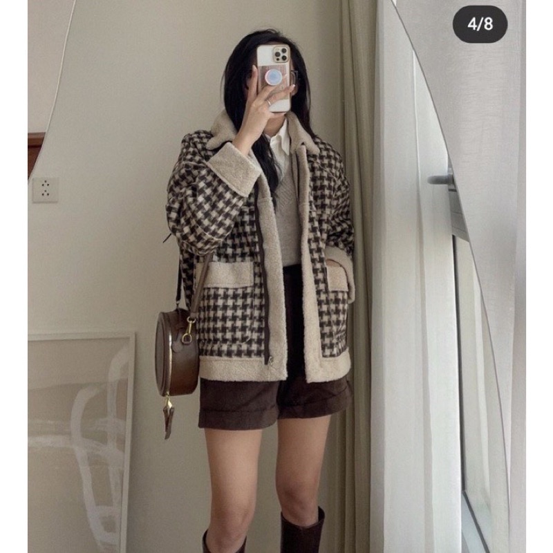 Áo khoác ziczac lót lông Mao Mao Boutique