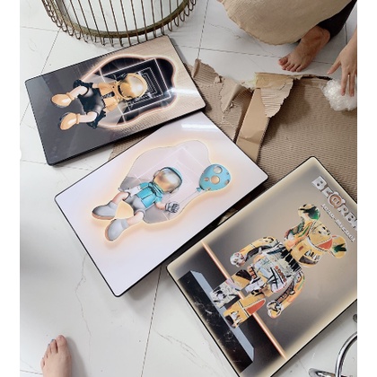 Tranh Gấu Bearbrick Tráng Gương Cao Cấp, Kaws Toy, Tranh Treo Tường Trang Trí Cao Cấp