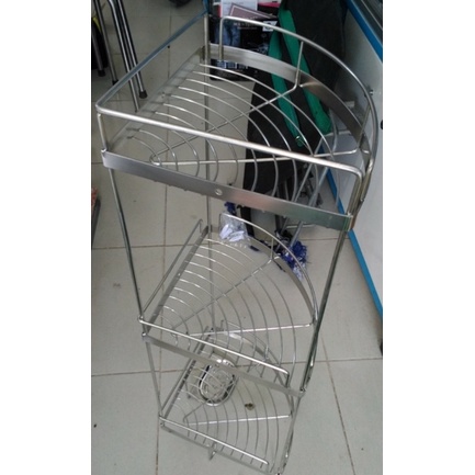 KỆ GÓC 3 TẦNG PHÒNG TẮM - INOX 304 CAO CẤP, KHÔNG LO RỈ SÉT