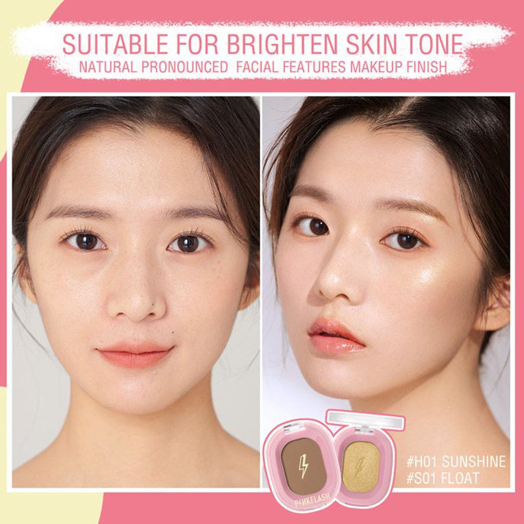 PINKFLASH Phấn tạo khối OhMyShow mịn màng lấp lánh trang điểm tự nhiên | BigBuy360 - bigbuy360.vn
