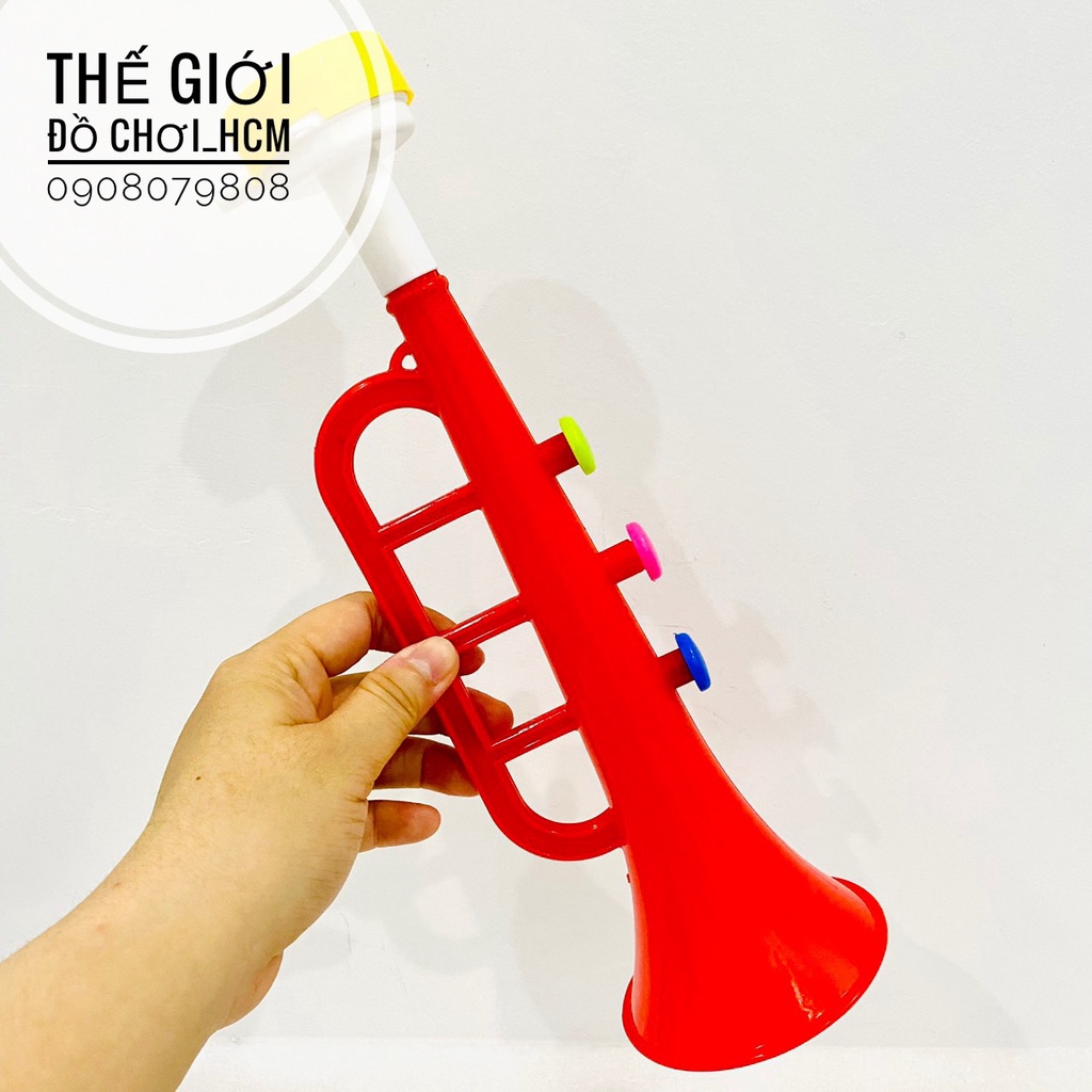 [HCM-RẺ ĐẸP] Đồ chơi trẻ em kèn trumpet dành cho bé thích khám phá các loại nhạc cụ, âm nhạc, cổ vũ, cổ động bóng đá