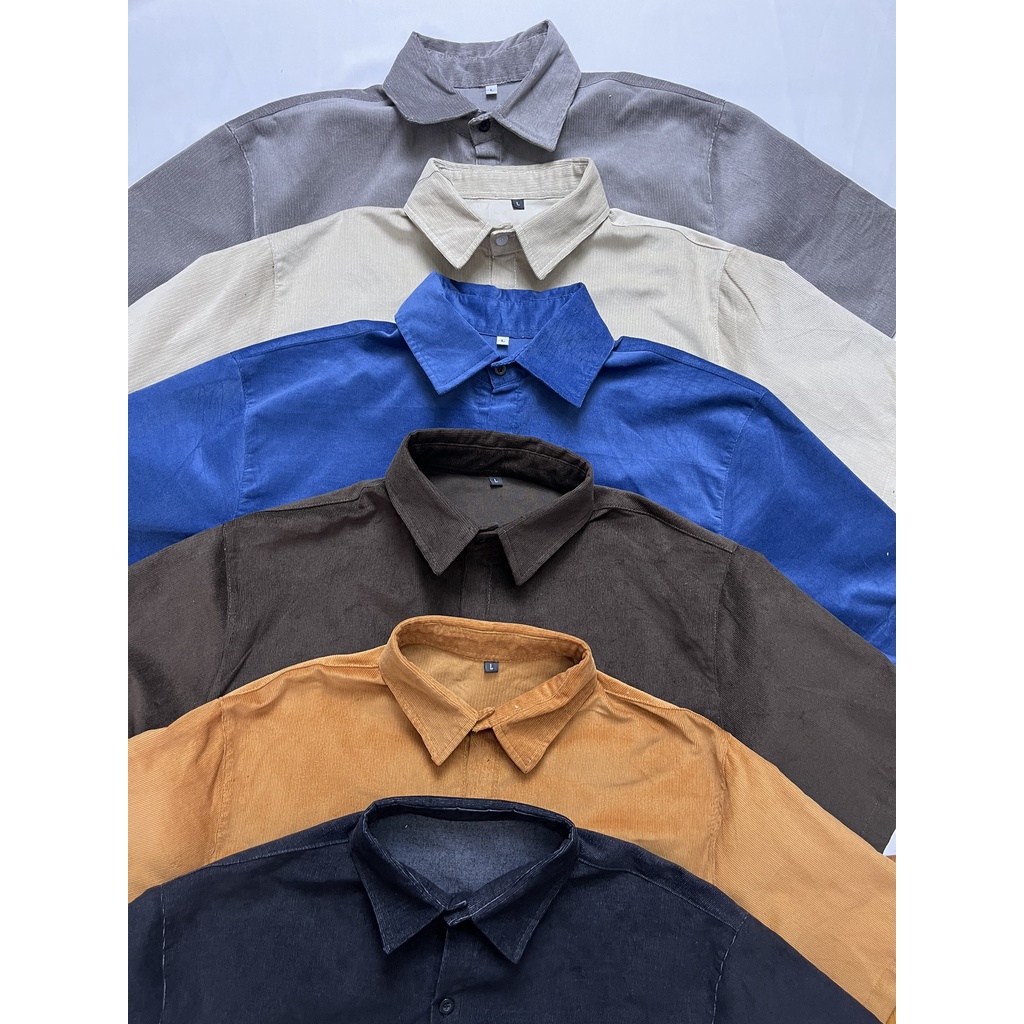 Áo sơ mi nhung tăm tay ngắn nam nữ form rộng thời trang đẹp có nhiều màu hottrend MOHALI TN001